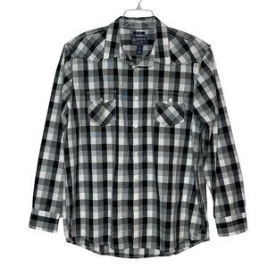 American Rag  Men's XXL Plaid Long Sleeve Shirt Western Outdoor Ranch Country